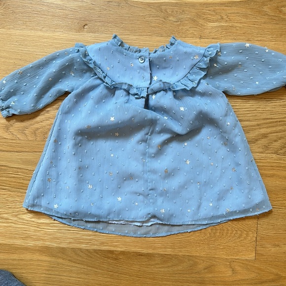 Nordstrom 6 Months Silver/Blue Dress - Picture 2 of 2